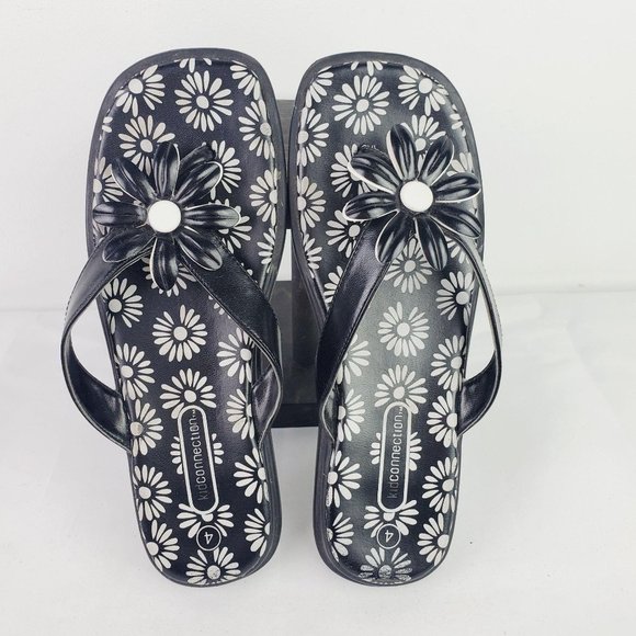 KID CONNECTION Flower Power Thong Sandal Sz 4 - Picture 7 of 12